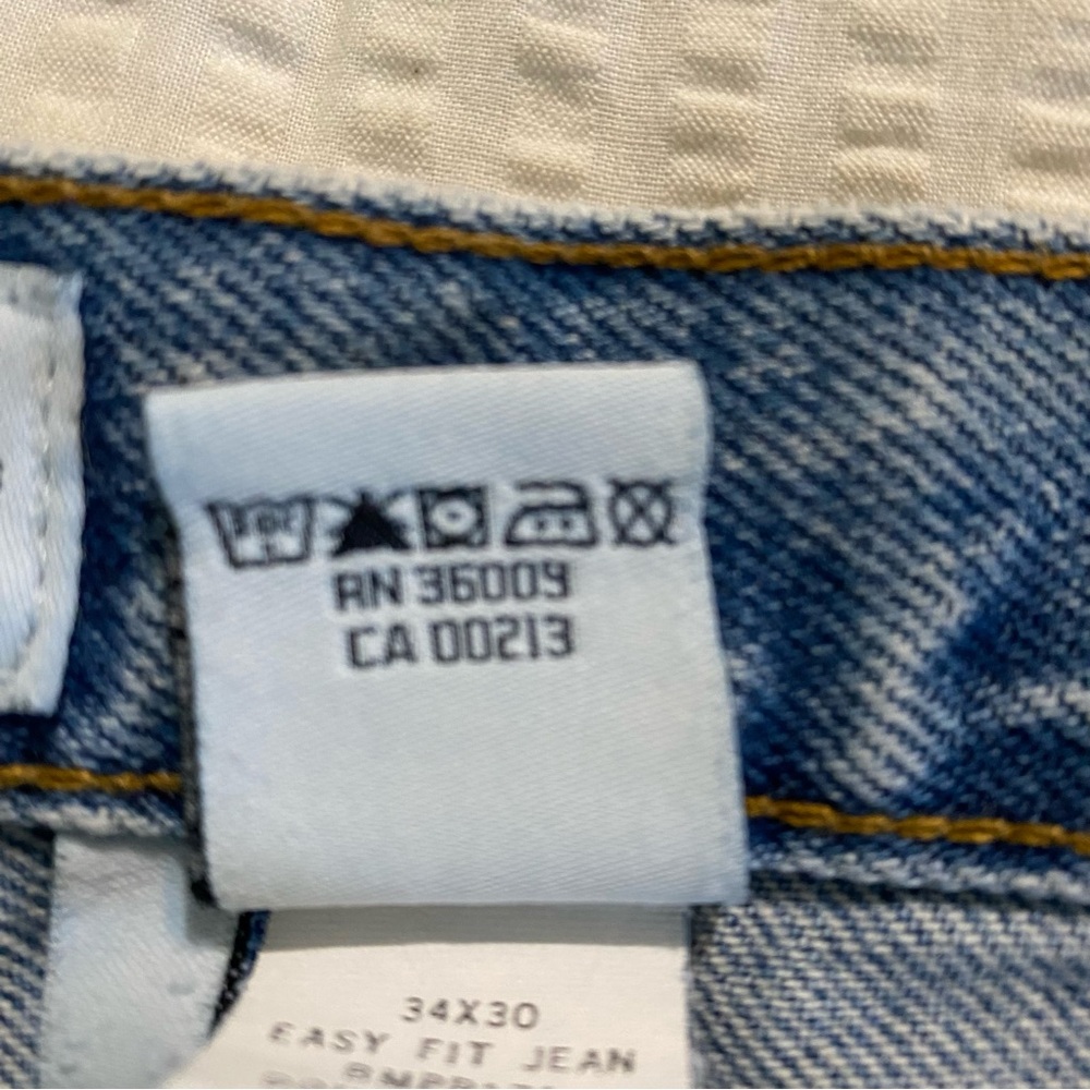 Calvin Klein Jeans Easy Fit 5 Pocket Jeans Double Stonewash 34 x 30 Vintage 90s - Picture 7 of 9